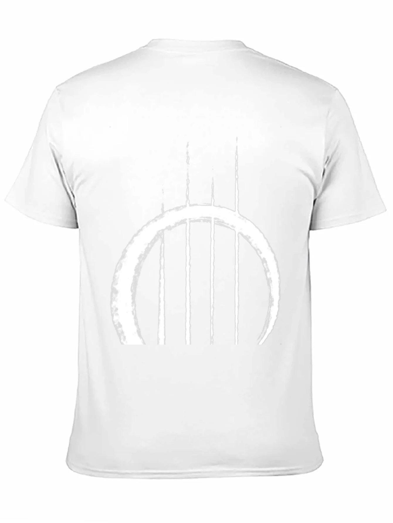 Abstract Circle & Lines Graphic Black T-Shirt