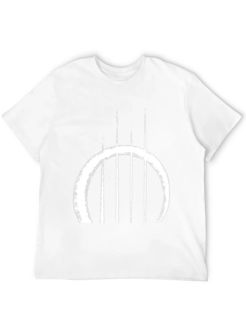 Abstract Circle & Lines Graphic Black T-Shirt