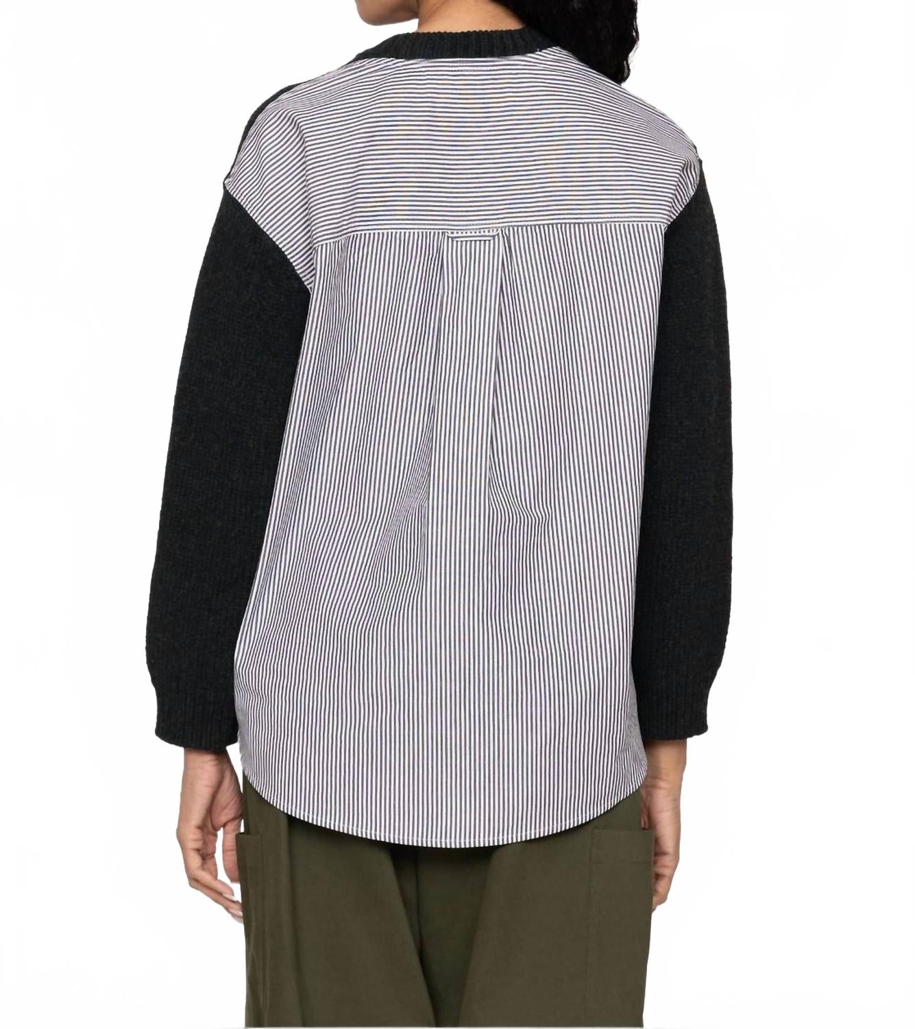 Mallory V-Neck Sweater In Forest
