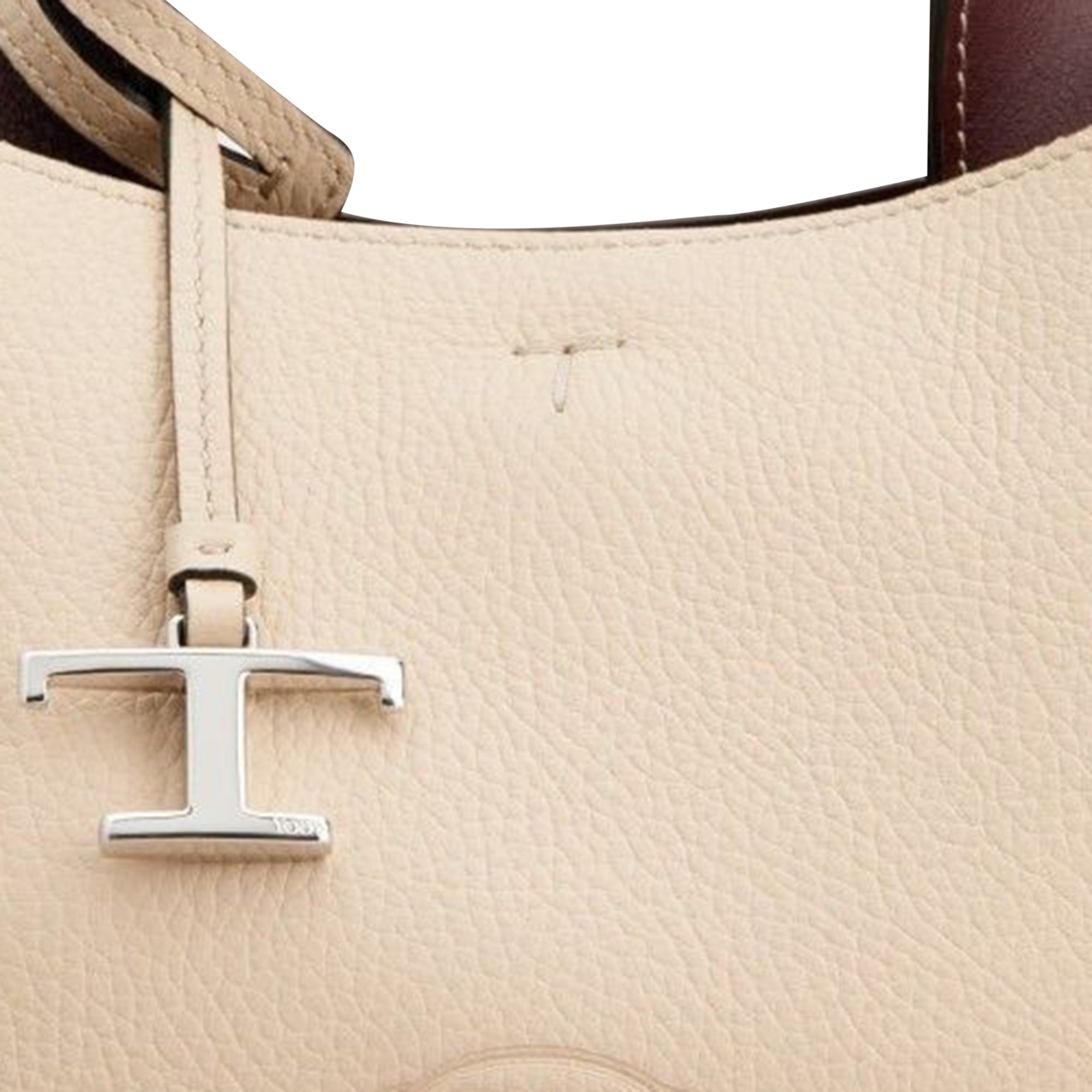 Timeless Metal Micro Tote Bag Beige Stamp: Qri