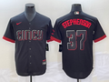 Men's Cincinnati Reds Tyler Stephenson #37 Black 2023 City Connect Replica Player Jersey1