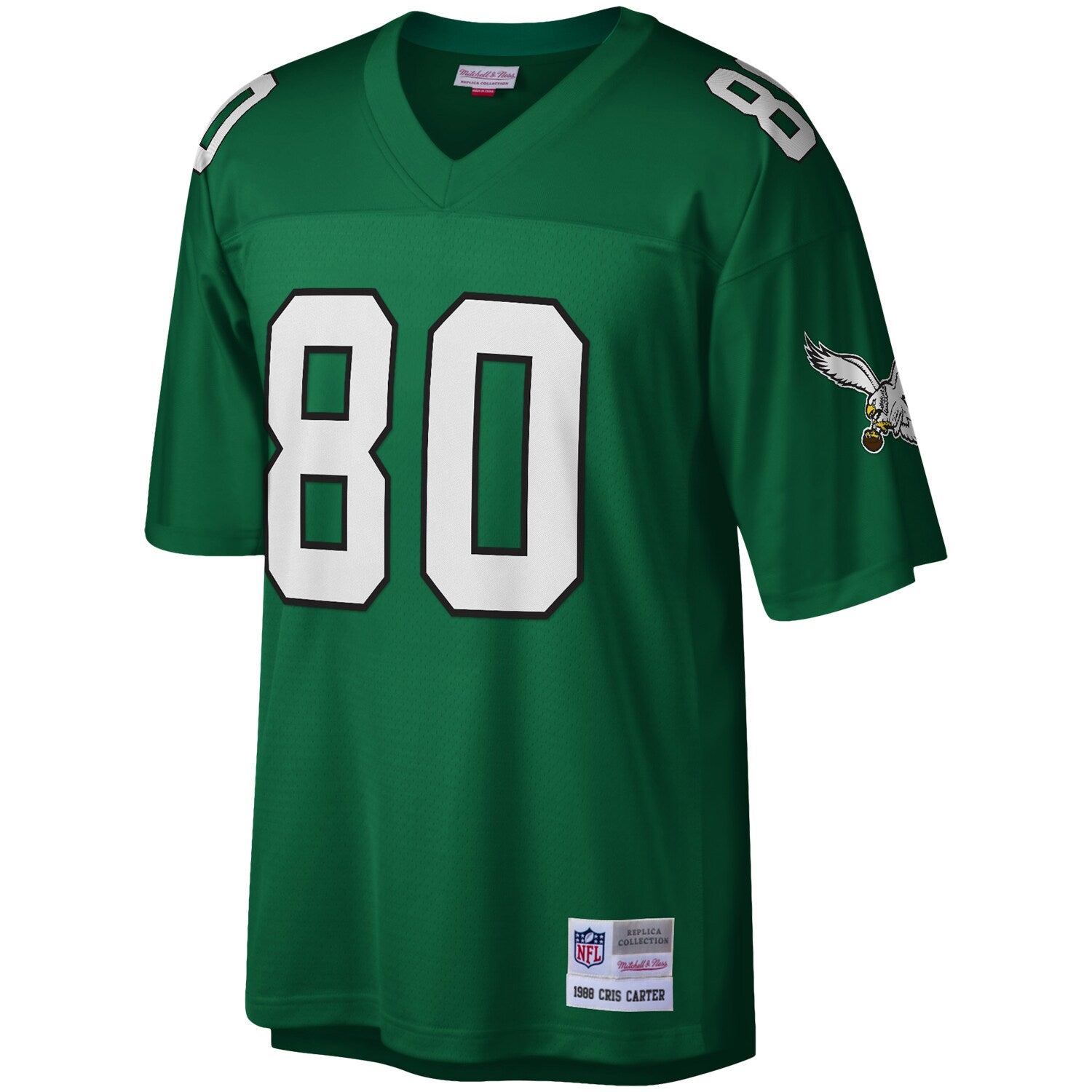 Philadelphia Eagles Cris Carter Mitchell & Ness Kelly Green Legacy Replica Jersey