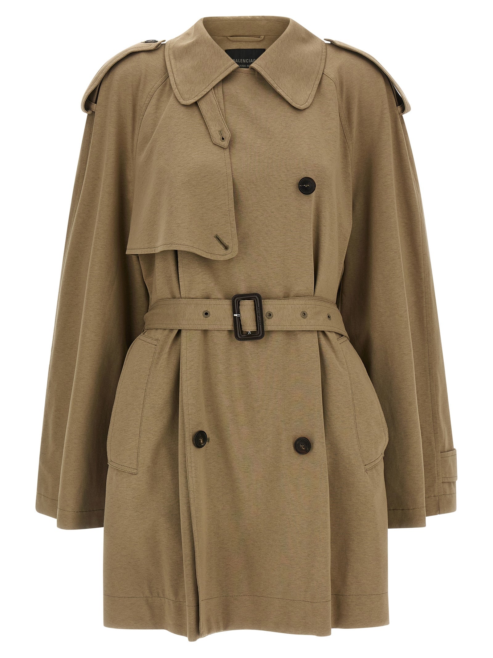 Balenciaga Women Cotton Trench Coat