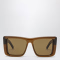 Saint Laurent Sl 900 Howl Square Sunglasses In Khaki Women