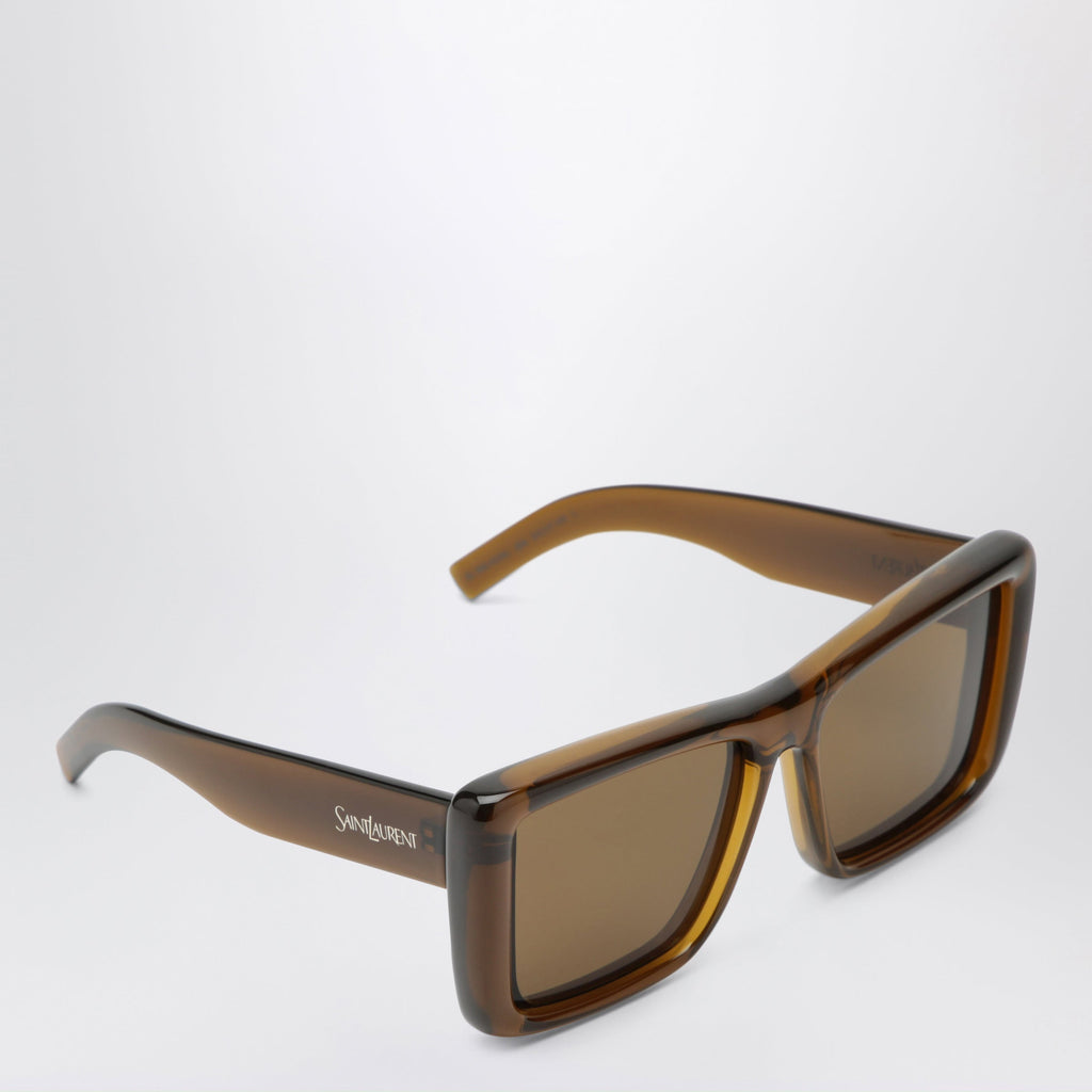 Saint Laurent Sl 900 Howl Square Sunglasses In Khaki Women