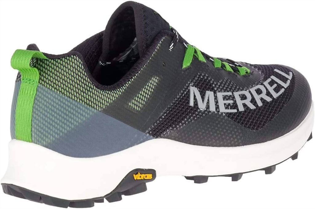 Men's Mtl Long Sky 12.0 Trail Running Shoes In Black/lime