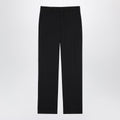 Gucci Black Wool Trousers With Gg Pattern Men