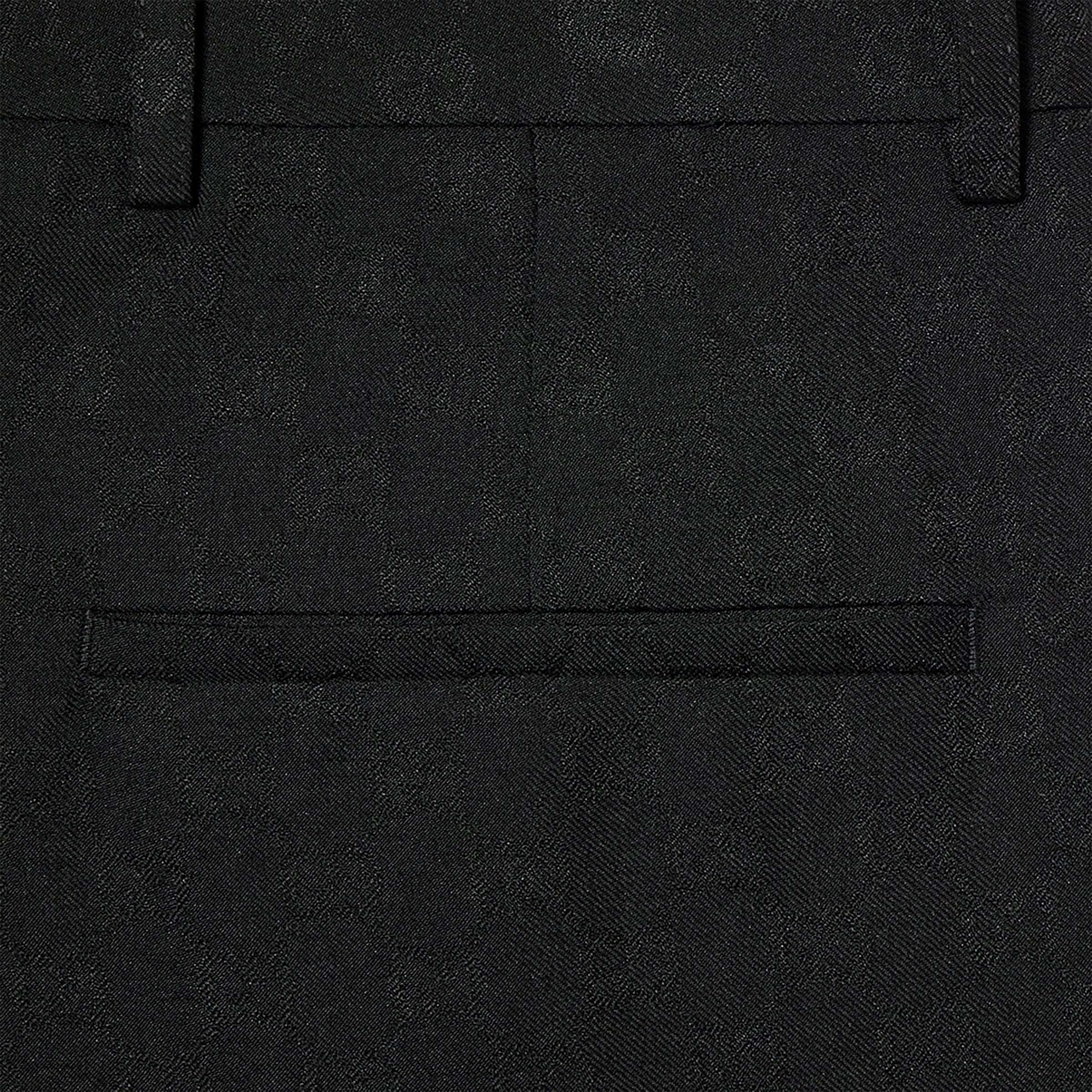 Gucci Black Wool Trousers With Gg Pattern Men