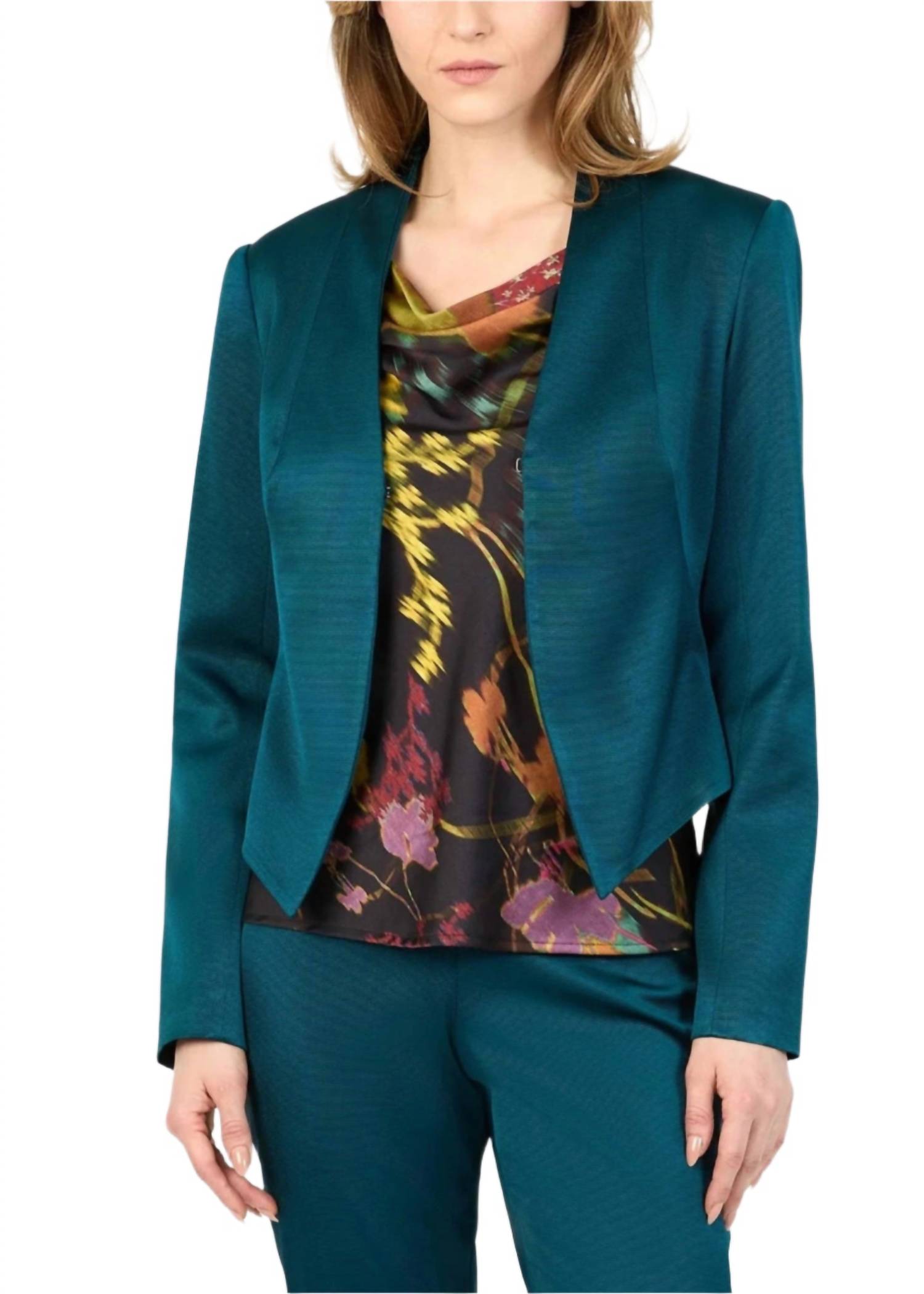 Stretch Faille Jacket In Spruce