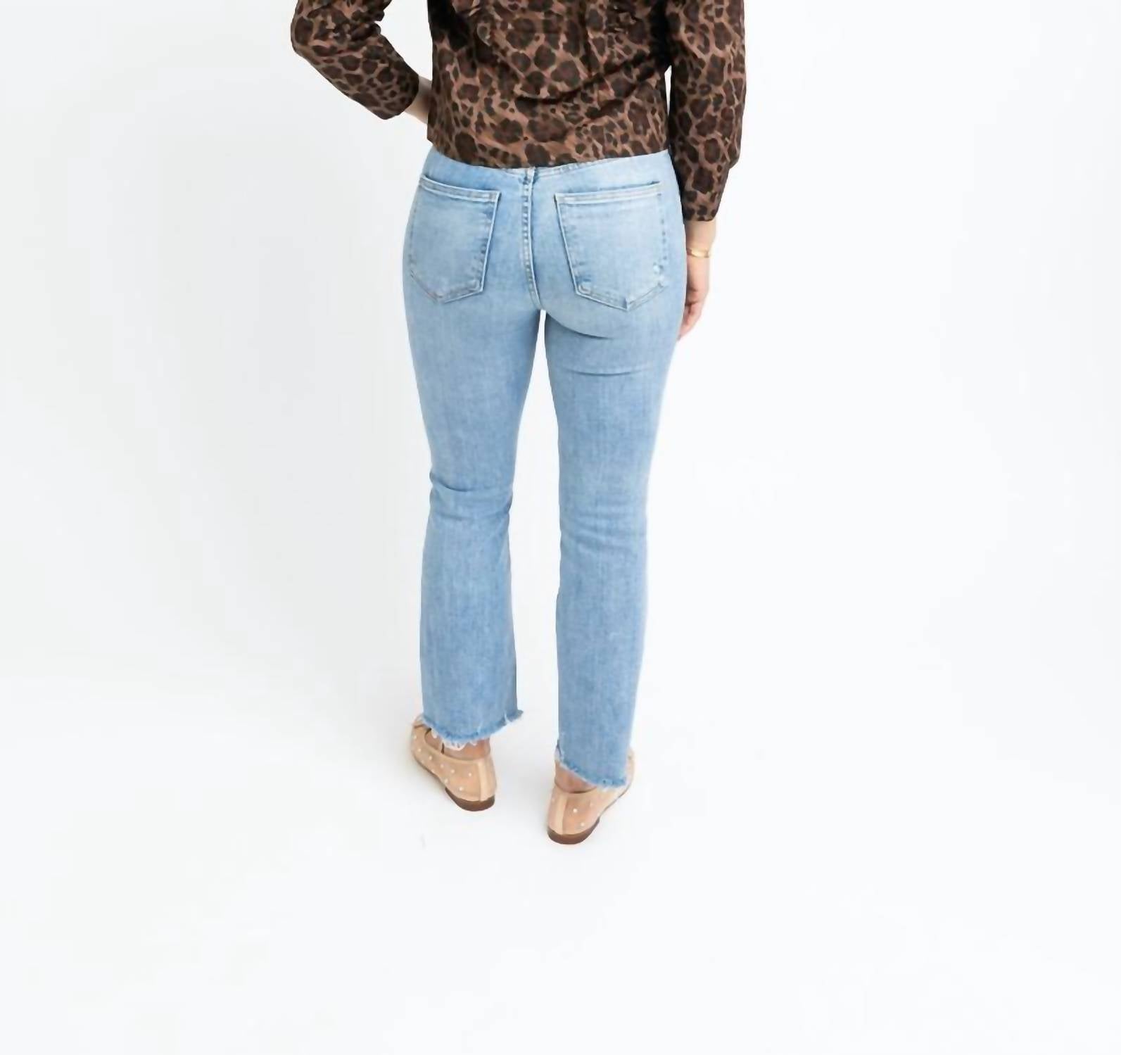 Langley Leopard Print Blouse In Brown Multi