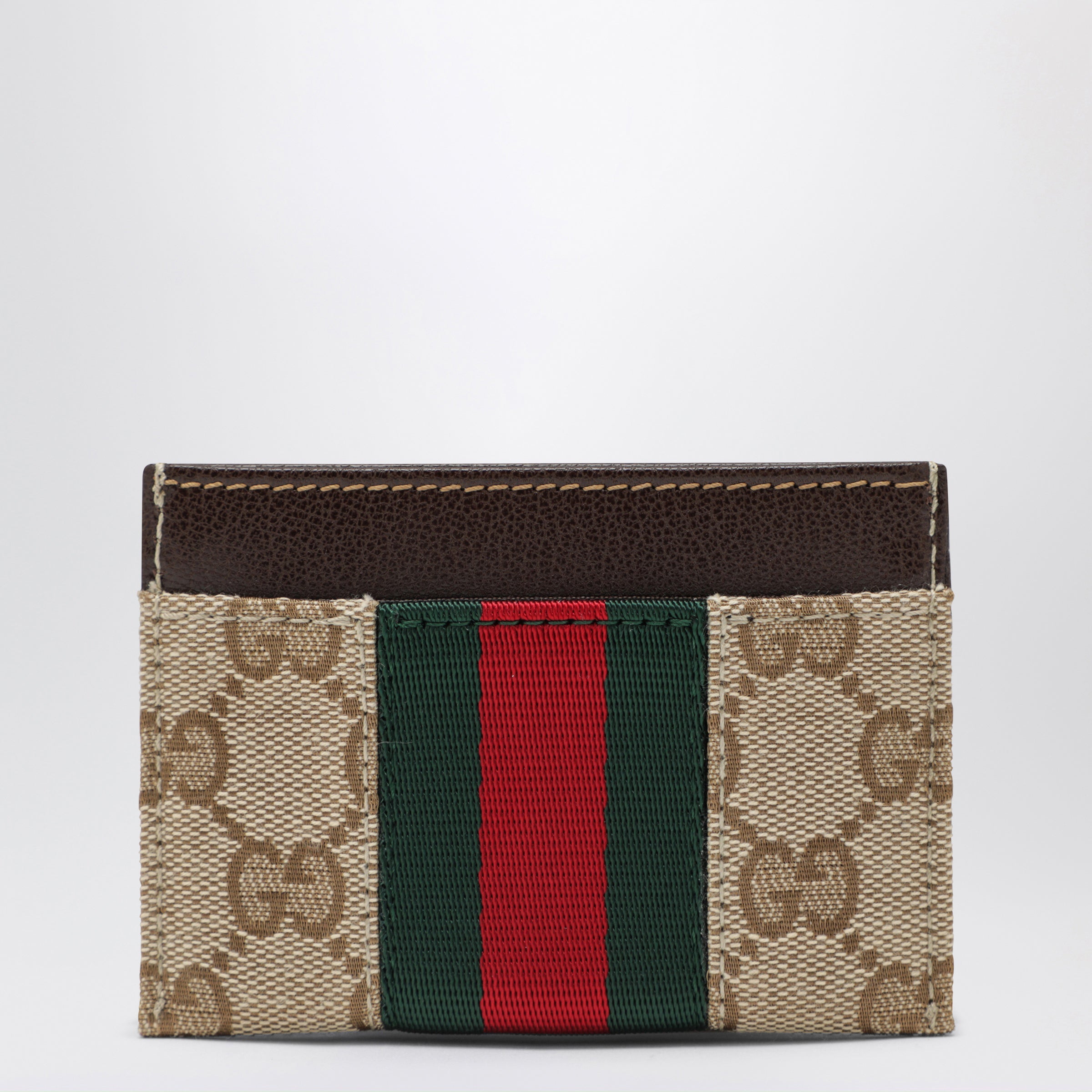 Gucci Gg Canvas Card Holder With Horsebit Detail Women