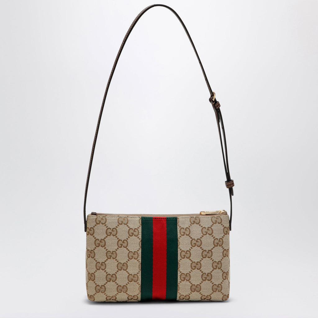 Gucci Gg Fabric Shoulder Bag In Sand Color Women