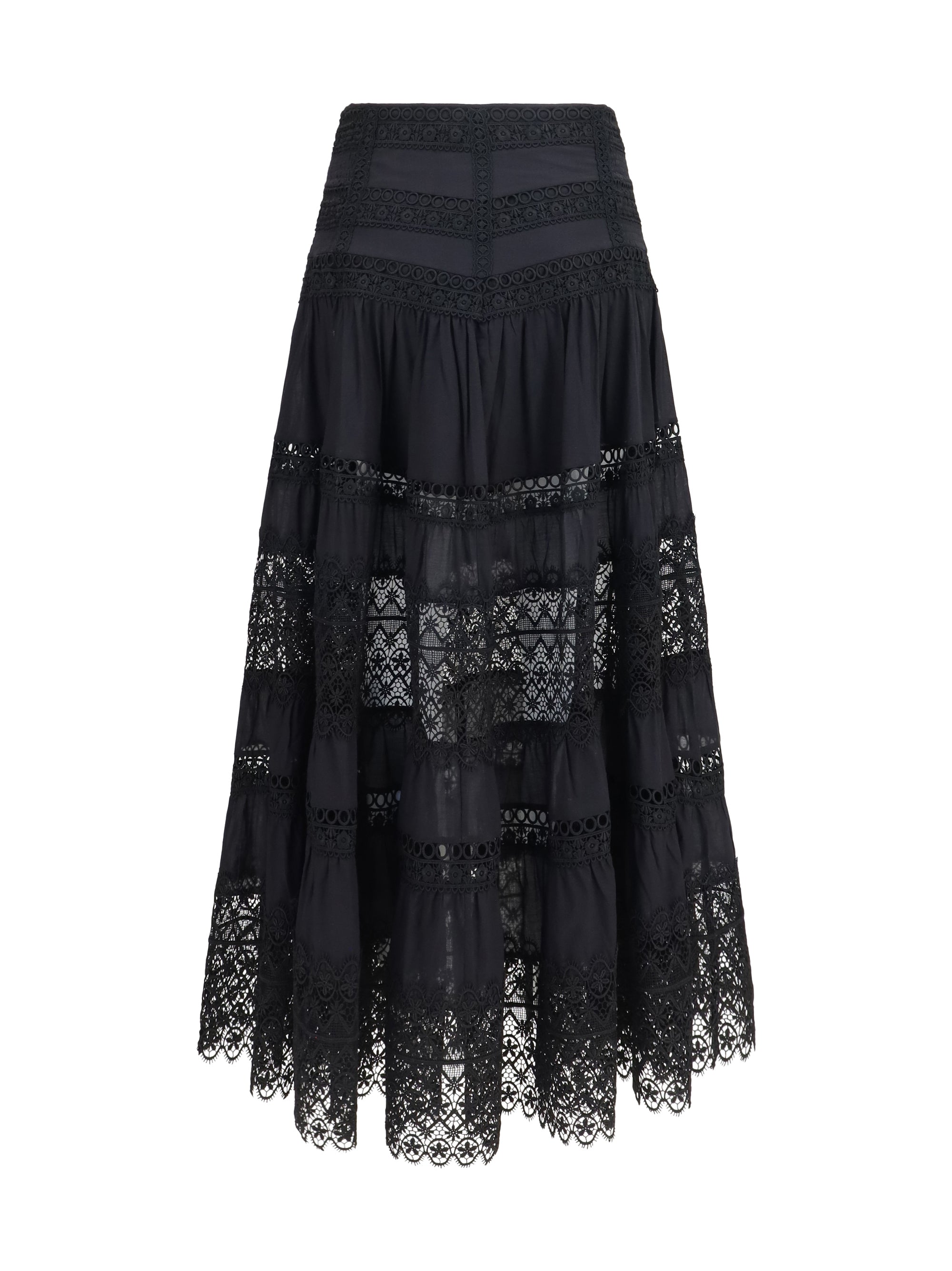 Charo Ruiz Women Serza Long Skirt In Cotton Voile