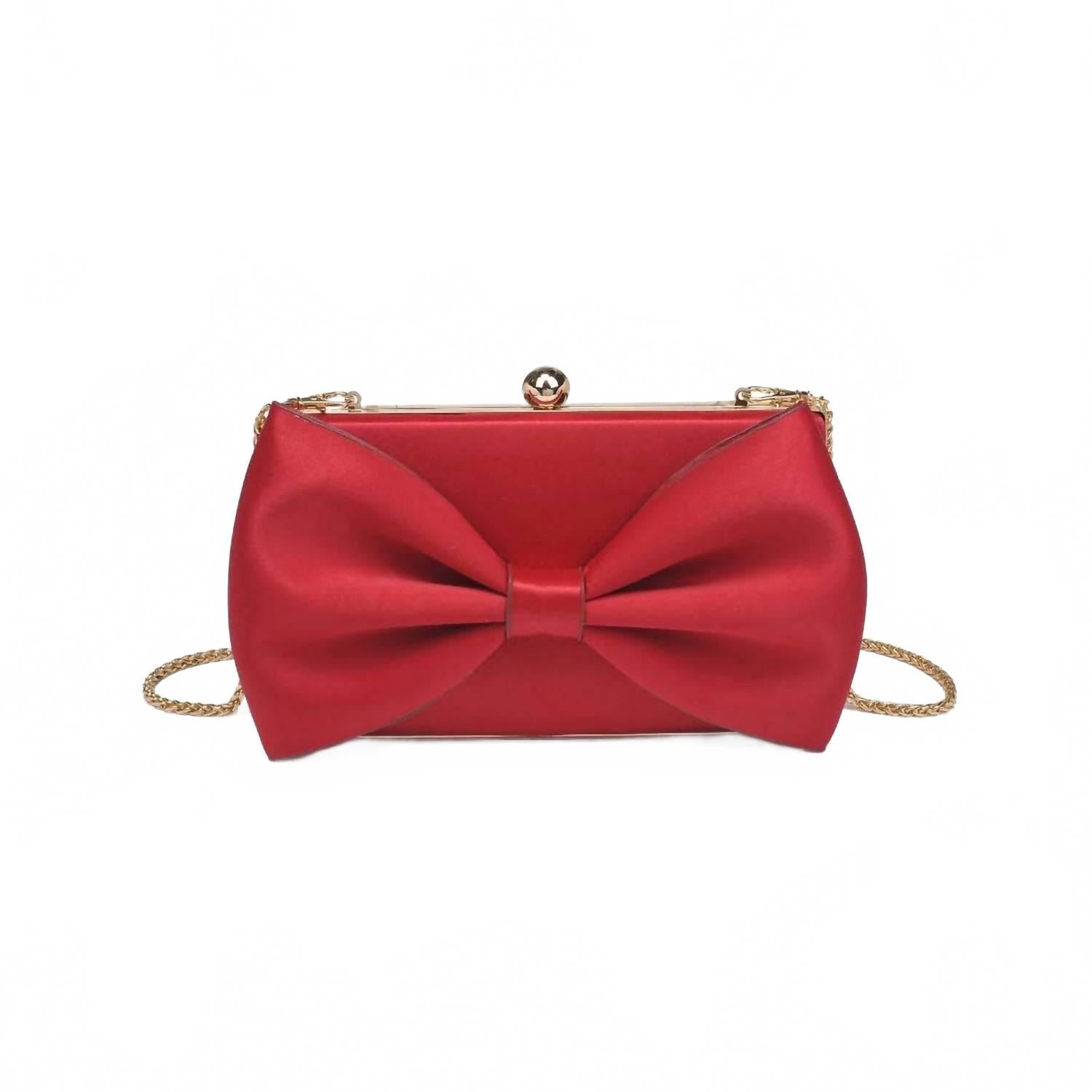 Women's Belle Bow Evening Bag In Red