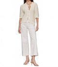 Marine Crop Jeans In Chalk