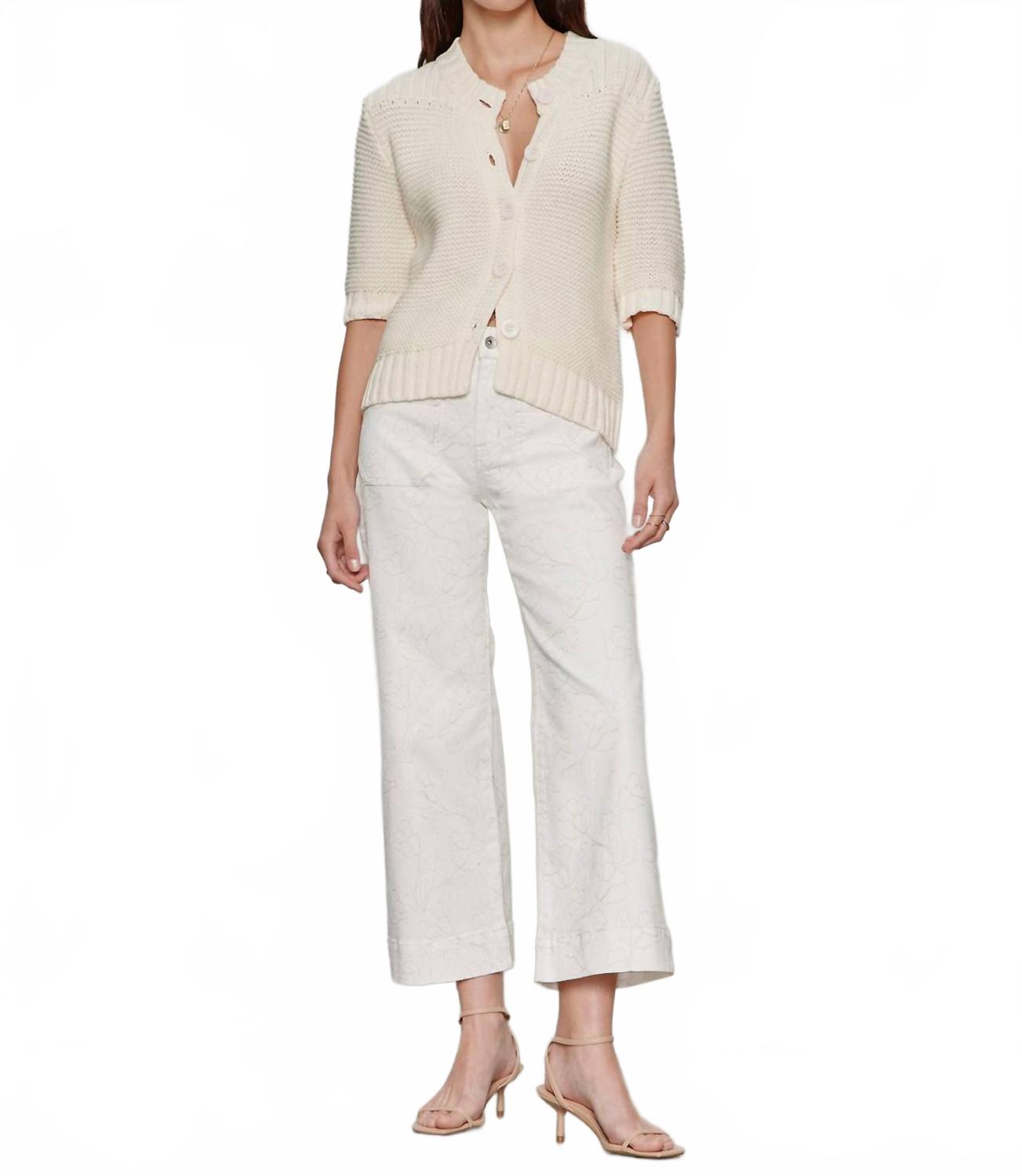 Marine Crop Jeans In Chalk