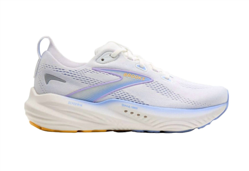 Women's Glycerin 22 Running Shoes In White/blueheron/apricot