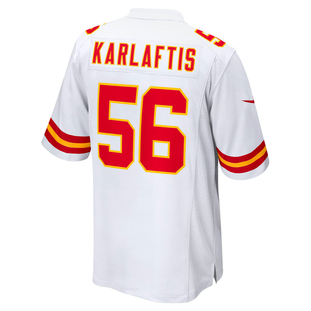Kansas City Chiefs George Karlaftis White Away Game Player Jersey