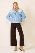 Women's Denim Quilted Denim Jacket