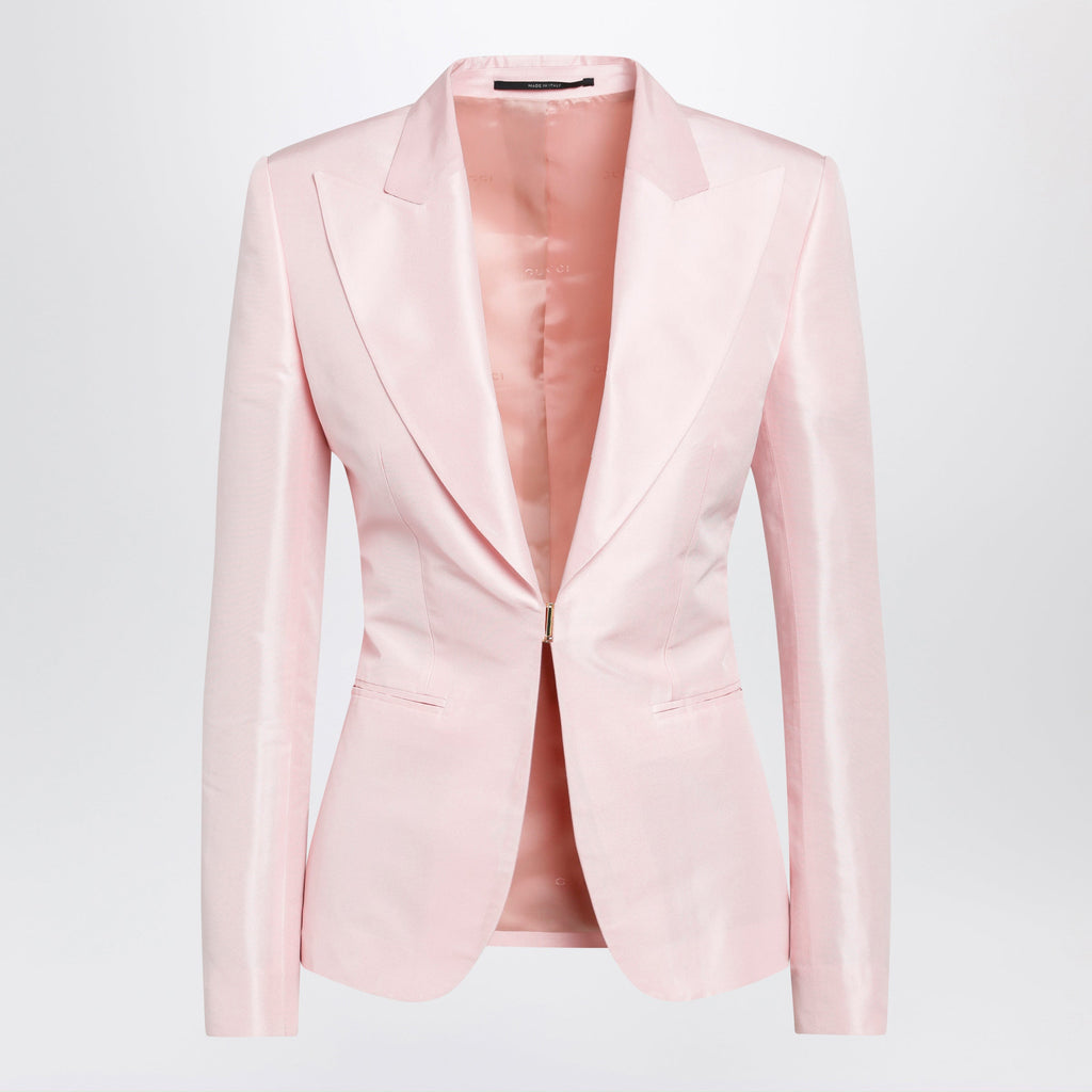 Gucci Pink Silk Faille Jacket Women
