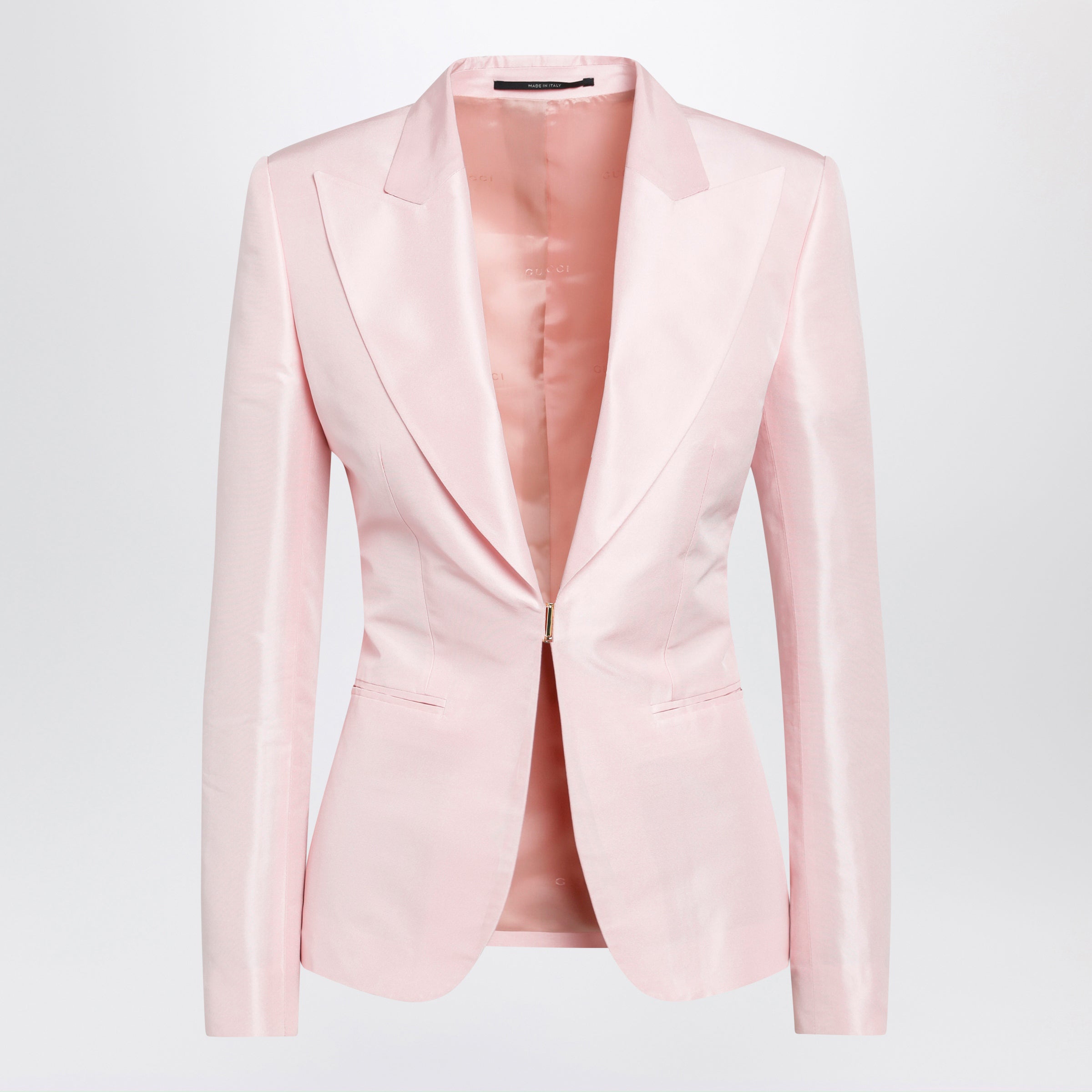 Gucci Pink Silk Faille Jacket Women