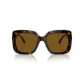 0Sk6001 Oversized Tortoiseshell Square Sunglasses with Golden Accents