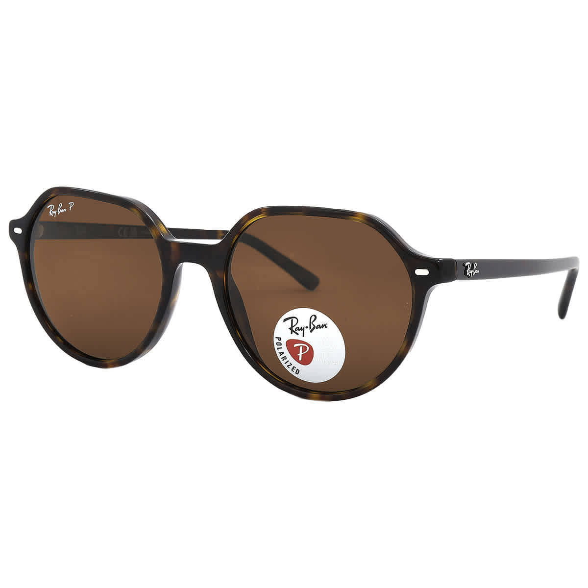 Ray Ban Thalia Polarized Brown Geometric Unisex Sunglasses RB2195 902/57 53
