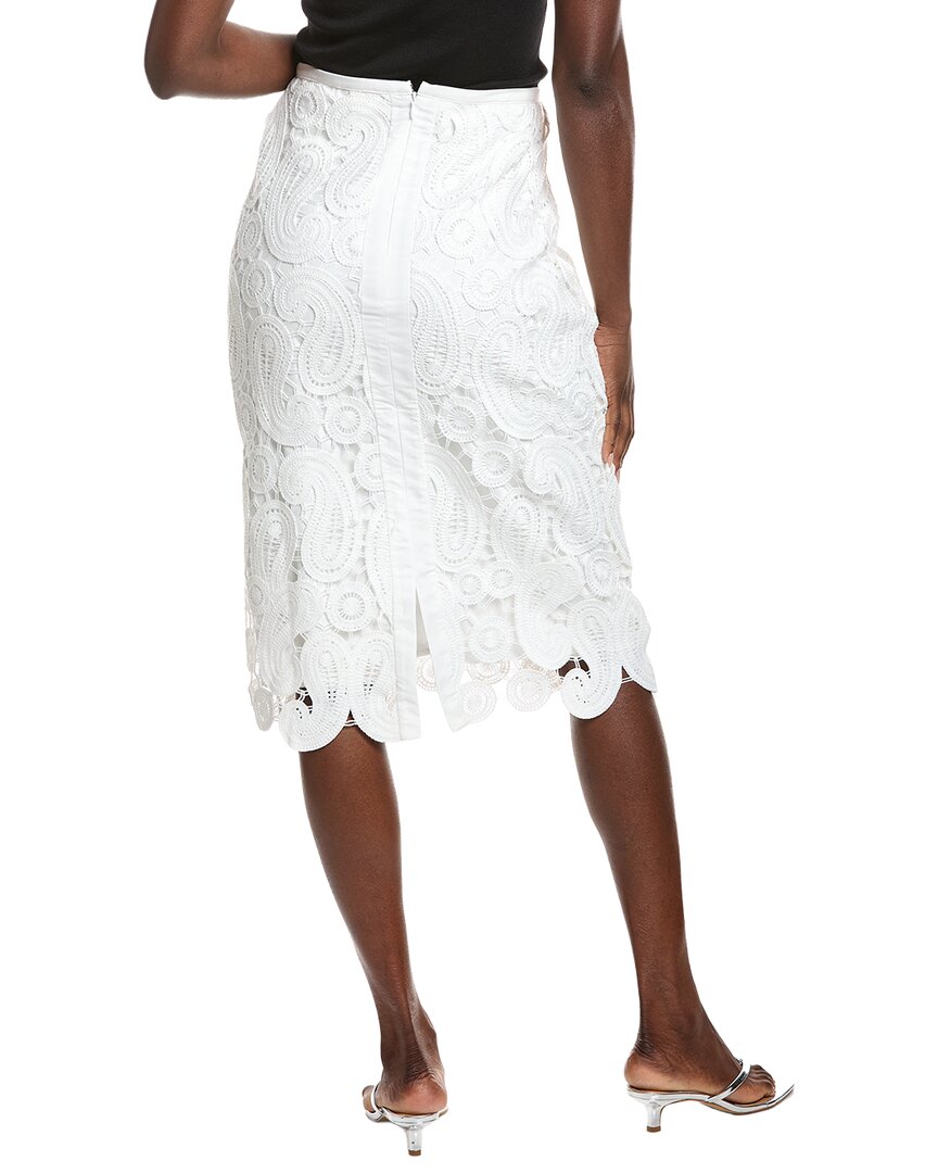 Gracia Paisley Lace Midi Pencil Skirt