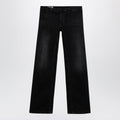 Gucci Black Stretch Denim Trousers With Washed Effect Men