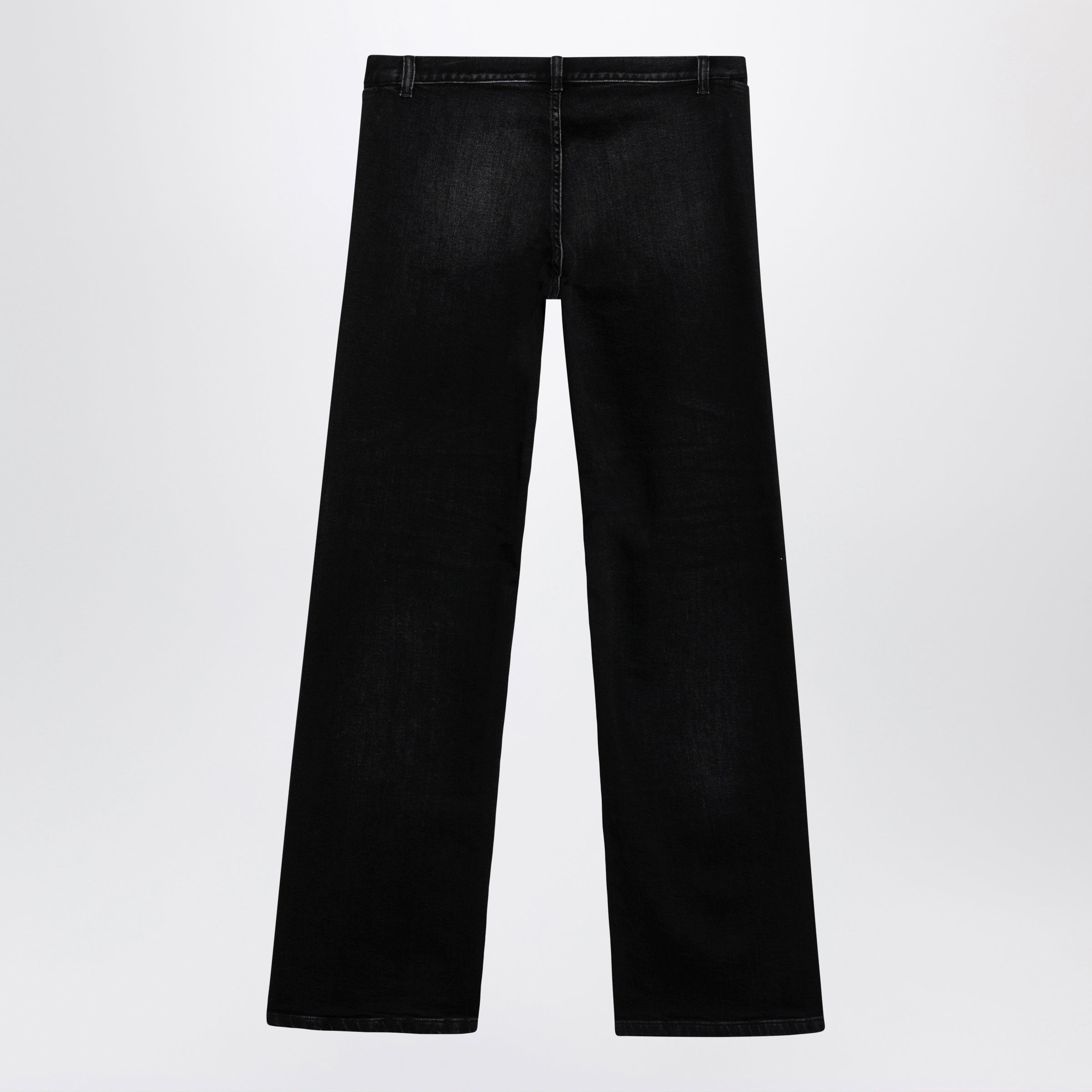 Gucci Black Stretch Denim Trousers With Washed Effect Men