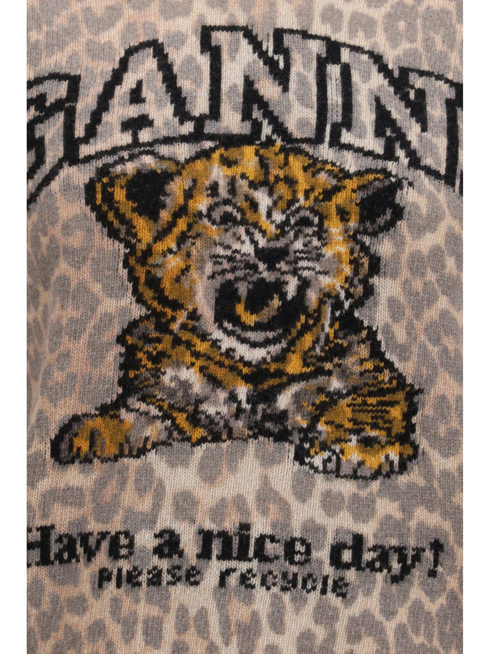Ganni Women Tiger-Print Sweater