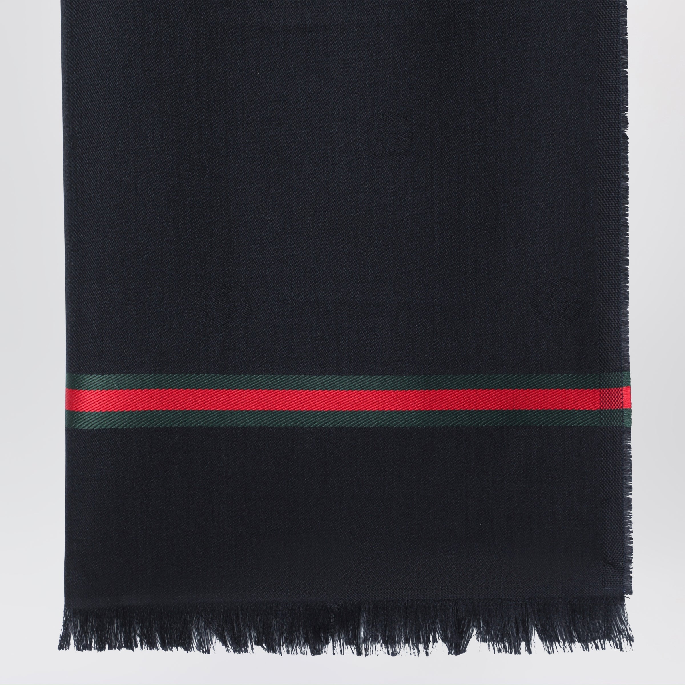 Gucci Midnight Blue Wool And Silk Stole Men