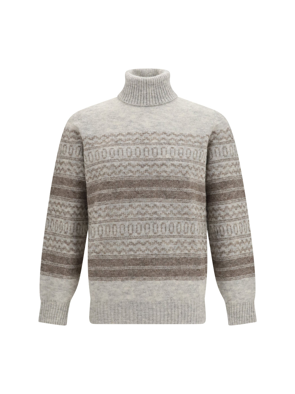 Brunello Cucinelli Men Fair Isle Knit Turtleneck Sweater