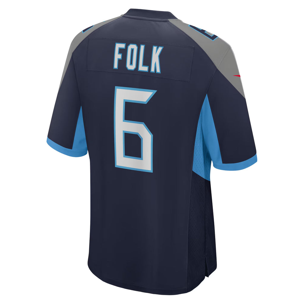 Tennessee Titans Nick Folk Navy Team Game Jersey
