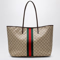Gucci Large Tribeca Shopping Tote In Gg Canvas, Brown Women