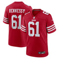 San Francisco 49ers Matt Hennessy Scarlet Team Game Jersey