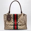 Gucci Medium Paparazzo Top-Handle Bag In Gg Canvas, Brown Women