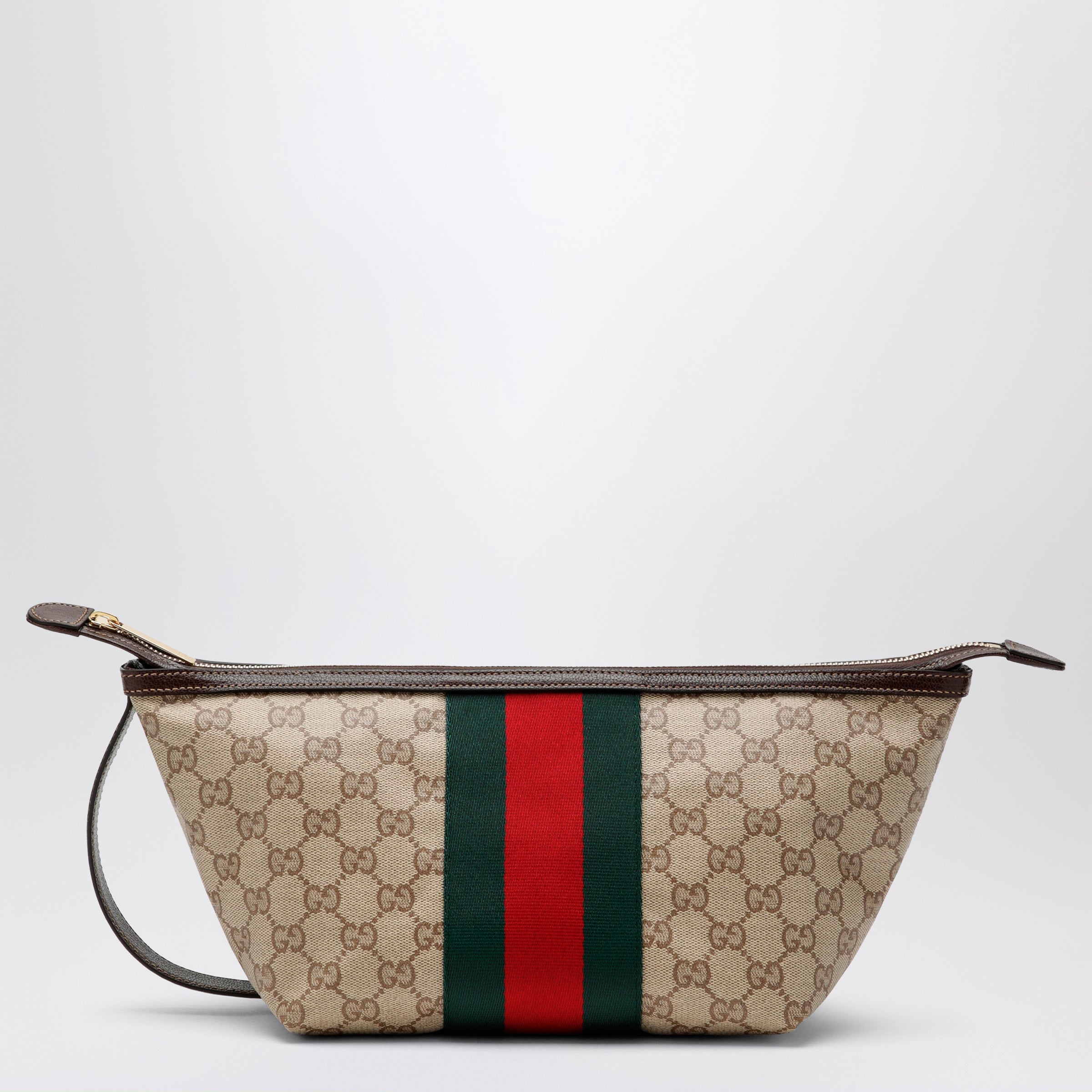 Gucci Beige Gg Supreme Fabric Toiletries Bag Men