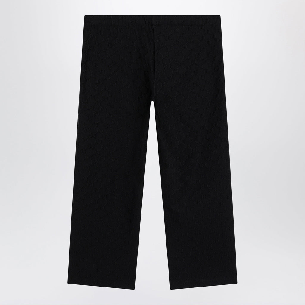 Gucci Gg Jacquard Jersey Pants With Elastic Waist In Black Women