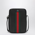 Gucci Black Leather Bag With Web Detail Men