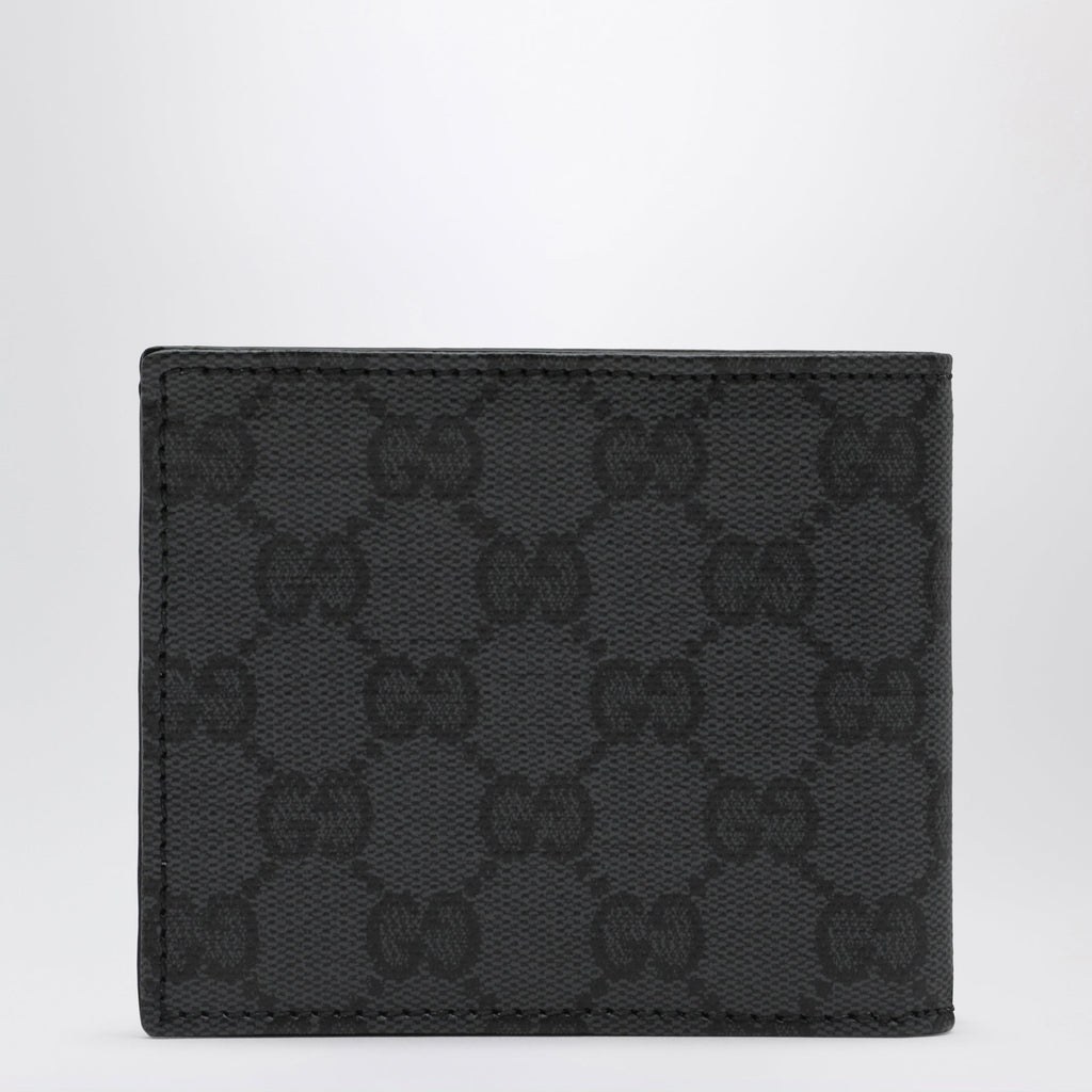Gucci Essence Classic Bifold Wallet In Gg Canvas, Black Men