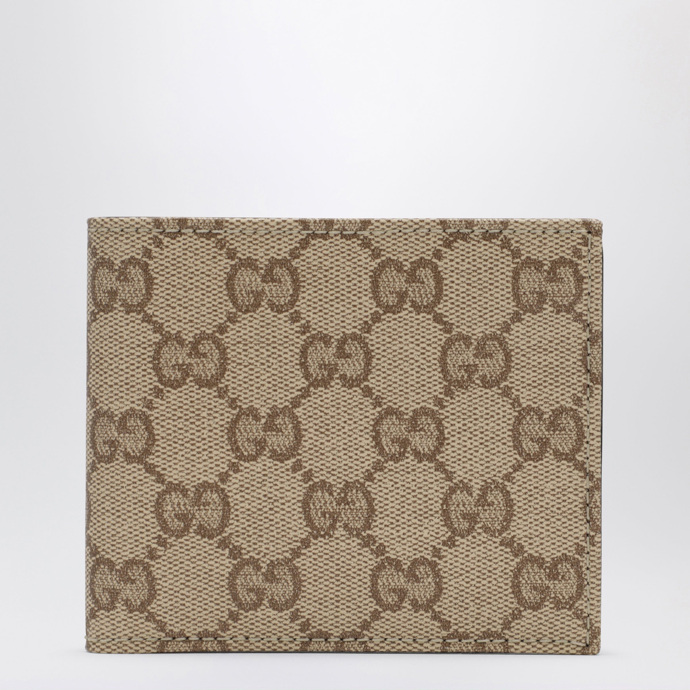 Gucci Essence Classic Bi-Fold Wallet In Sand Beige Gg Canvas Men