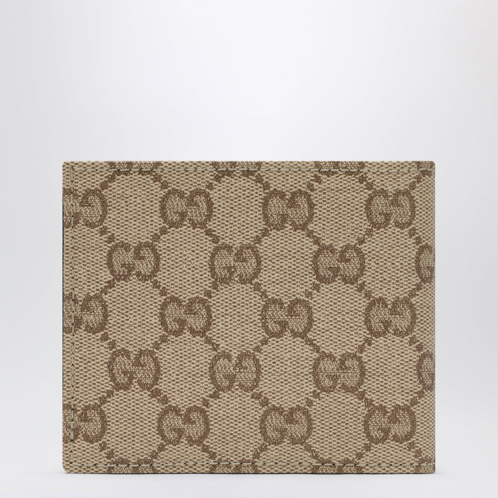 Gucci Essence Classic Bi-Fold Wallet In Sand Beige Gg Canvas Men