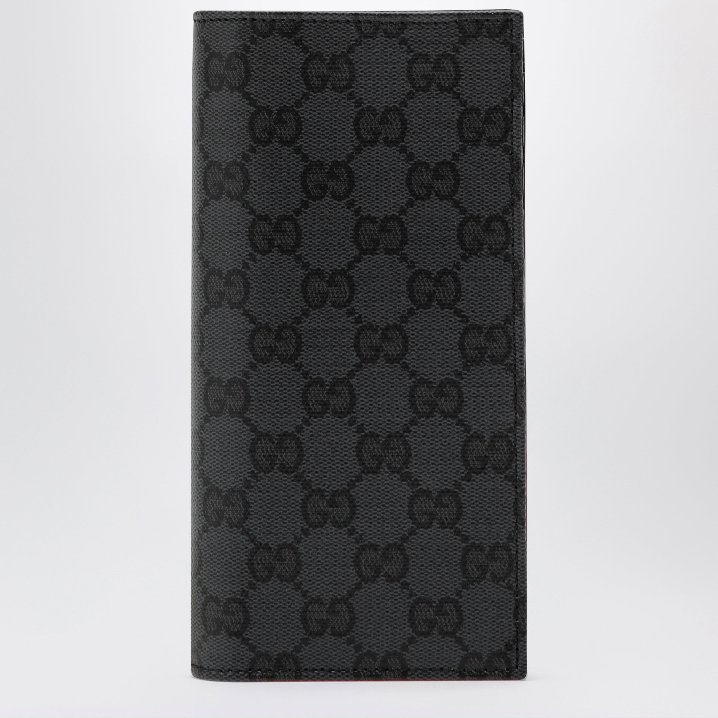 Gucci Essence Classic Long Wallet In Black Gg Fabric Men