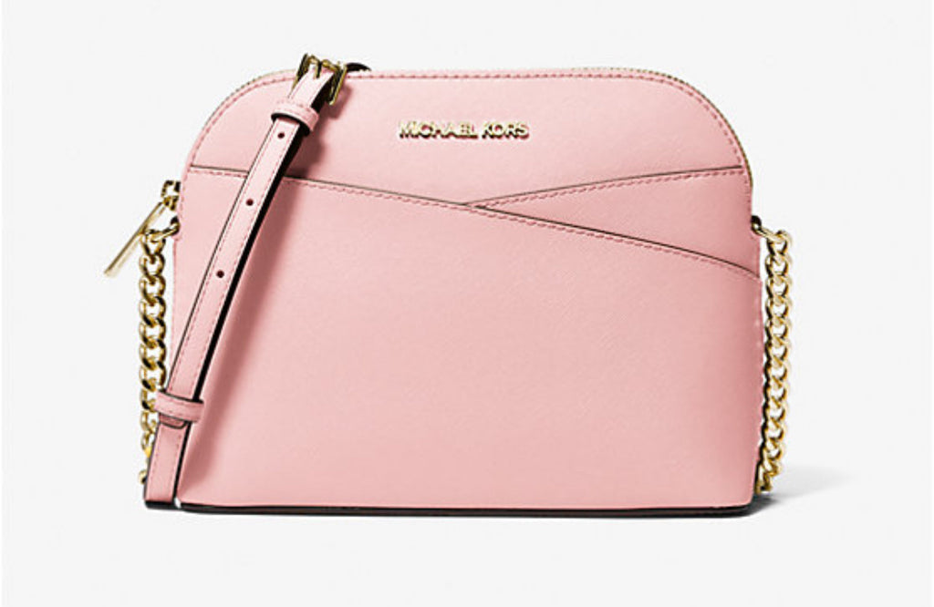 NWT Michael Kors Jet Set Travel Medium Dome Crossbody Leather Bag