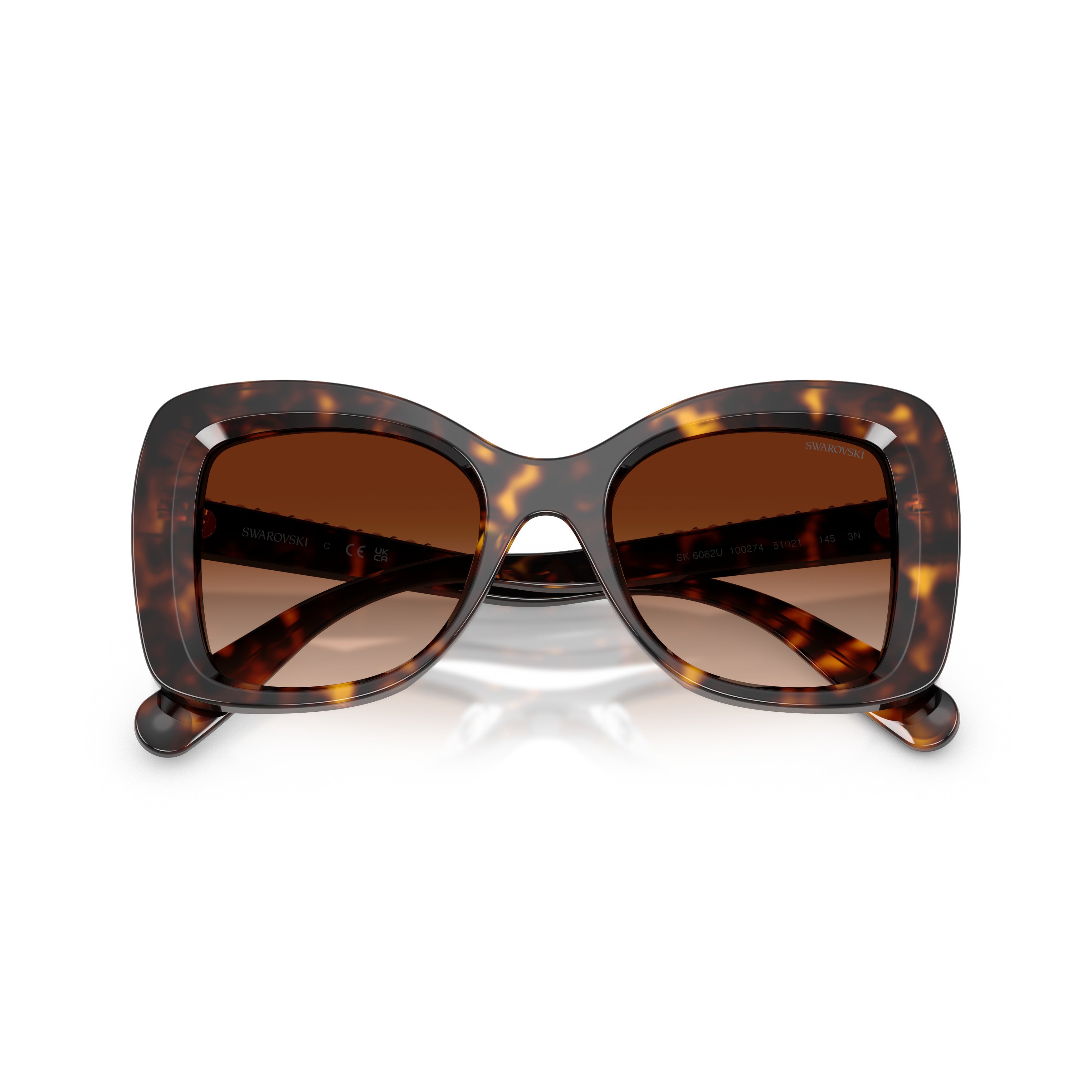 0Sk6062U Bold Oversized Square Sunglasses with Tortoiseshell Acetate Frame