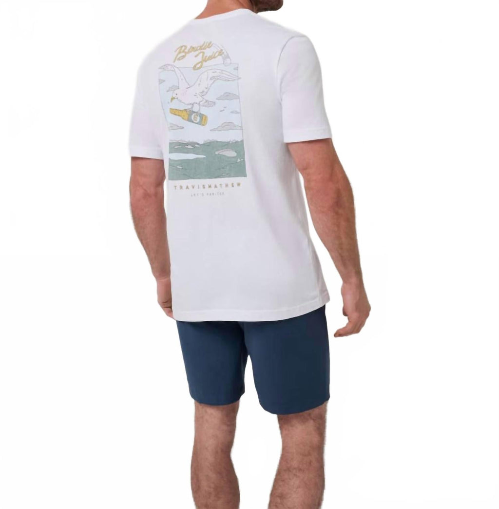 Drink Ticket Short Sleeve Tee In White