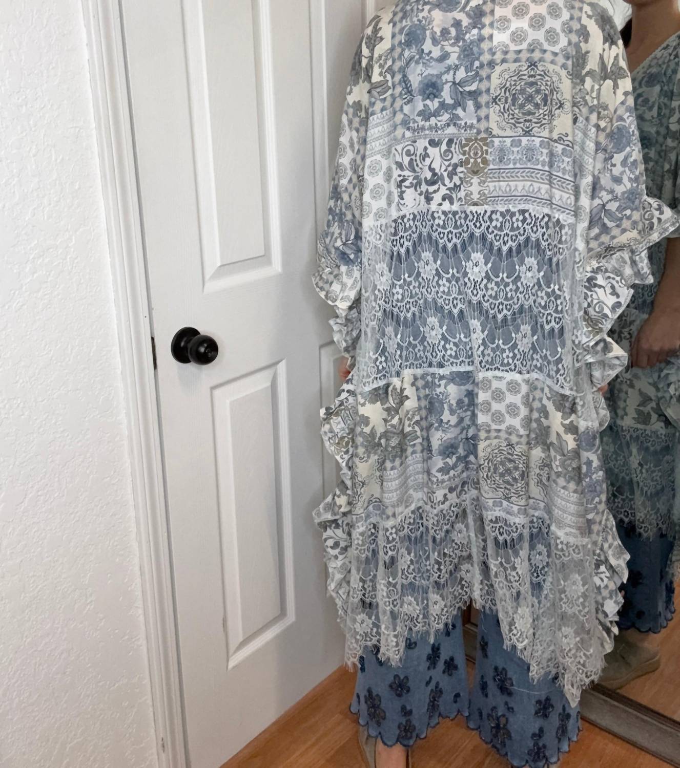 Charlene Boho Duster In Blue