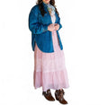 Heart Pocket Oversized Shirt In Light Denim
