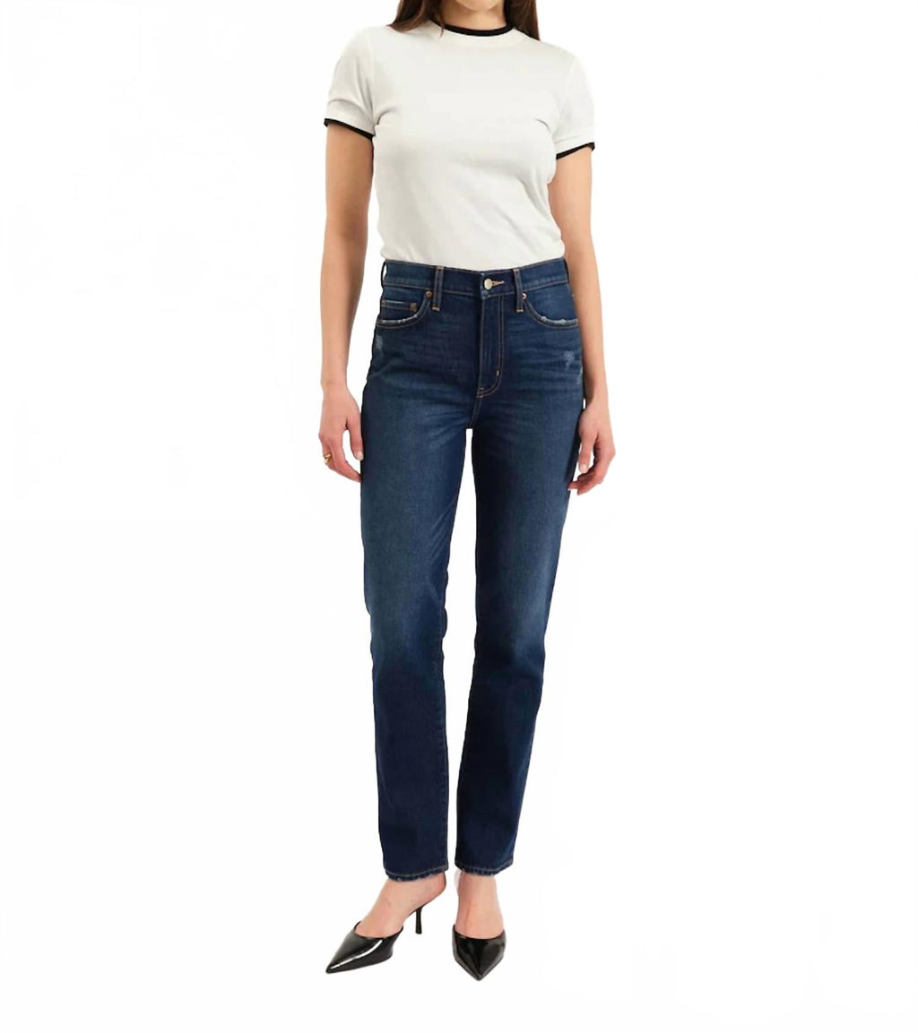 Smarty Pants High Rise Slim Straight Jeans In Vintage Ink